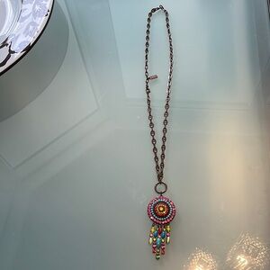 ‏ woman’s necklace Iamar crystals, turquoise stones